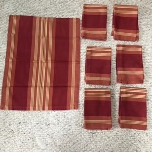 Set of 7 Pottery Barn Large Cotton Napkins